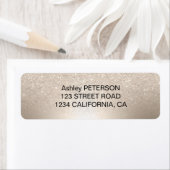 chique gouden glitter ombre metallic folie etiket (Insitu)