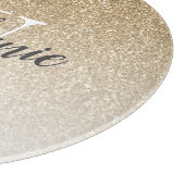 Chique gouden glitter ombre monogram snijplank (Hoek)