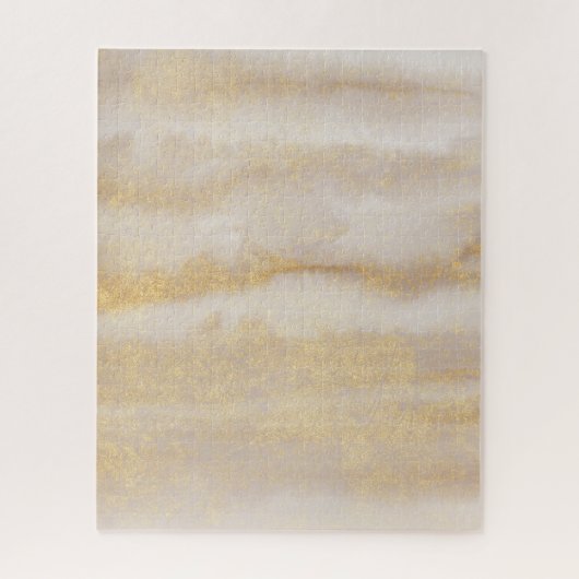 Chique gouden glitter Paarse Waterverf Legpuzzel (Verticaal)