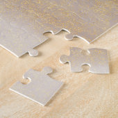 Chique gouden glitter Paarse Waterverf Legpuzzel (Zijkant)