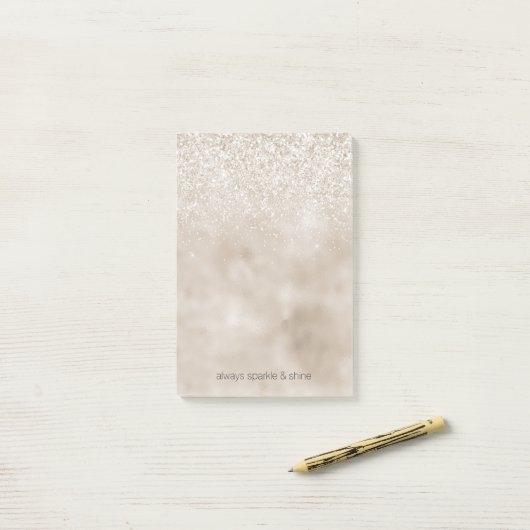 Chique gouden glitter post-it® notes (Op bureau)