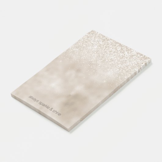 Chique gouden glitter post-it® notes (Schuin)
