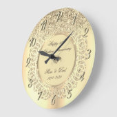 Chique gouden glitter wervelt 50 bruiloft Jubileum Grote Klok (Hoek)