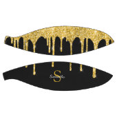 Chique Gouden Glitterdruppels Glans Zwart Monogram Basketbal (Panelen)