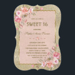 Chique gouden glitters blush bloem feestelijke Swe Kaart<br><div class="desc">Elegant, modern, sprankelend gouden glitters blush bloem kaartontwerp. Het bevat een nep gouden lijst, prachtige waterverf bloemen en lettertypen, op een sprankelende nep gouden glitter achtergrond. Gebruik de aanpastool om uw informatie toe te voegen. Alle tekststijlen, kleuren, maten kunnen worden aangepast aan uw behoeften. Voor bijpassende items kunt u mijn...</div>