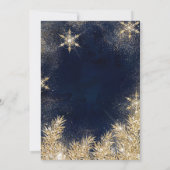 Chique gouden glittersneeuw Kerst zakelijke feestd Kaart (Achterkant)