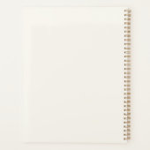 Chique Gouden Handtekening Monogram Crème Zakelijk Planner (Achterkant)