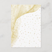 Chique gouden herten & Confetti bruiloft details Informatiekaartje (Achterkant)