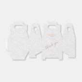 Chique gouden kalligrafie bruiloft dank u bedankdoosjes (Uitgevouwen)