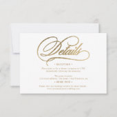 Chique gouden kalligrafie chique details bruiloft kaart (Voorkant)