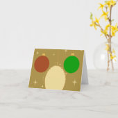 Chique gouden kerstbal Kerstkaarten Kaart (Gele Bloem)