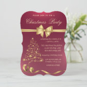 Chique Gouden Kerstboom,Boog Kerstfeest Kaart (Staand voorkant)
