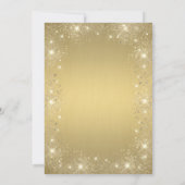 Chique gouden kruis doop gouden glitter Confetti Kaart (Achterkant)