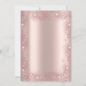 Chique gouden kruis doop Roos gouden glitter stof Kaart (Achterkant)