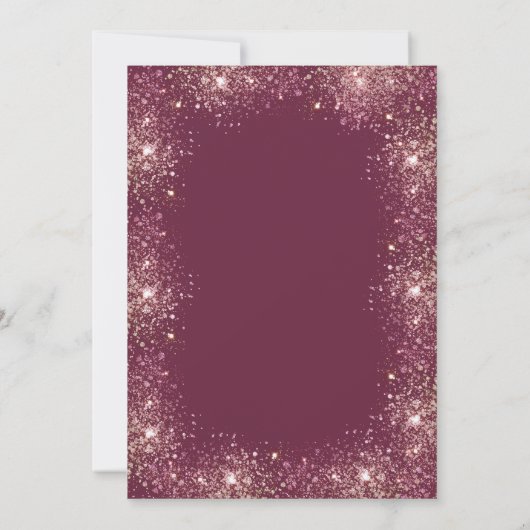 Chique gouden kruis rode rozen doop glitter Confet Kaart (Achterkant)