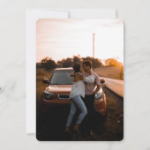 Chique gouden landschap overlay 2 foto's bruiloft kaart (Achterkant)