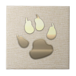 Chique gouden look hond huisdier tegeltje