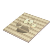 Chique gouden look hond huisdier tegeltje (Zijkant)