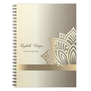 Chique Gouden Lotus Bloem Yoga Notitieboek