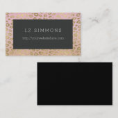 Chique gouden luipaard print visitekaartje (Voorkant / Achterkant)