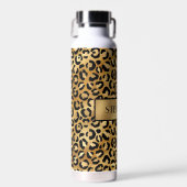 Chique gouden luipaardprint Persoonlijk Waterfles (Voorkant)