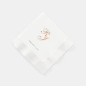 Chique gouden monogram script bruiloft servetten (Hoek)