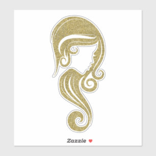 Chique Gouden Nep Glitter Schoonheid Haar Make-up Sticker