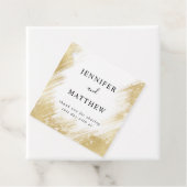 Chique gouden penseel lijn bruiloft bedankjes labels (In situ)