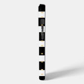 Chique gouden-polka stippen met zwarte & witte str Case-Mate iPhone case (Achterkant / Links)