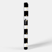 Chique gouden-polka stippen met zwarte & witte str Case-Mate iPhone case (Achterkant / Rechts)