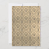 Chique gouden pompoen zwart Halloween Party Kaart (Achterkant)