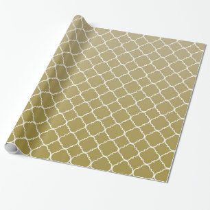 Chique gouden Quatrefoil Cadeaupapier