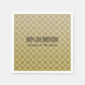 Chique gouden Quatrefoil Servetten (Voorkant)