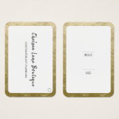 Chique gouden rand boetiek opknoping prijs Label Visitekaartje (Voorkant /achterkant)