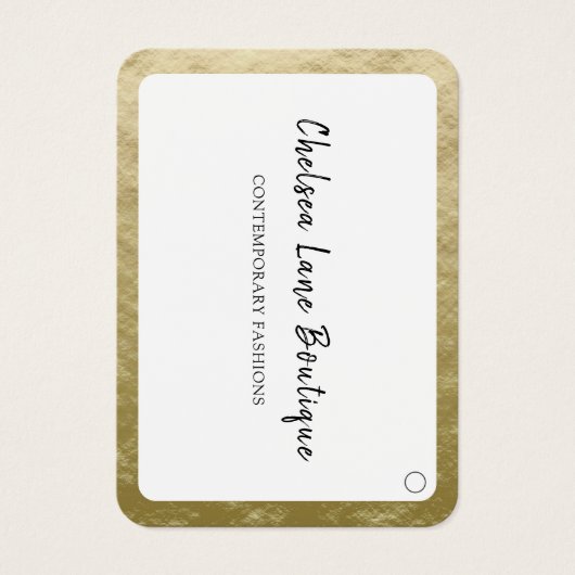 Chique gouden rand boetiek opknoping prijs Label Visitekaartje (Voorkant)