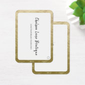 Chique gouden rand boetiek opknoping prijs Label Visitekaartje (Bureau)