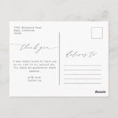 Chique gouden roze glitter Afstuderen foto dank u Briefkaart (Achterkant)