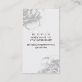 Chique Gouden Schaar Bloem Haar Stylist Schoonheid Visitekaartje (Achterkant)