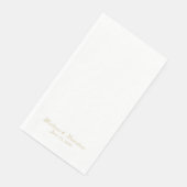 Chique gouden script aangepaste namen datum elegan servet (Hoek)