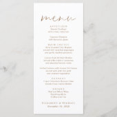 Chique gouden script bruiloft menu (Voorkant)