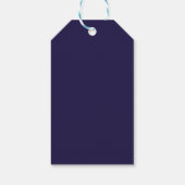 Chique gouden script Cheers Navy Blue wijnfleslabe Cadeaulabel (Achterkant)