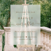 Chique gouden script Frosted bruiloft welkom Acryl Bord