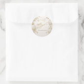Chique gouden sneeuwvlokken, kerstballen ronde sticker (Tas)