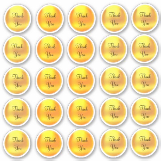 Chique gouden stip dank u Sticker set (Voorkant)