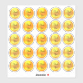 Chique gouden stip dank u Sticker set (Vel)