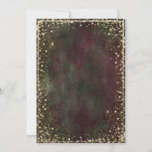 Chique gouden tiara, diamanten  quinceañera kaart (Achterkant)