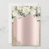 Chique gouden tiara, witte rozen diamanten quincea kaart (Achterkant)