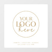 Chique gouden typografie Bedrijfslogo op maat Raamsticker (Vel)
