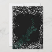 Chique gouden typografie blad sneeuw elegante kers kaart (Achterkant)