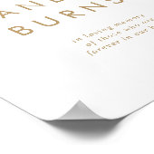 Chique Gouden Typografie Deze Kaars Brand Wedding Poster (Hoek)